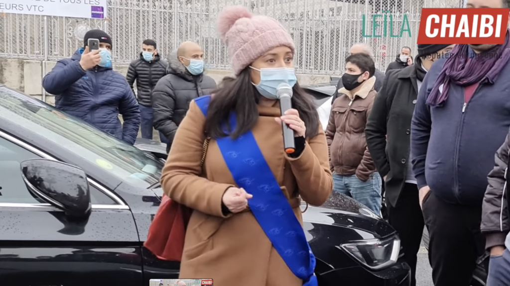 Leïla Chaibi manifestation VTC